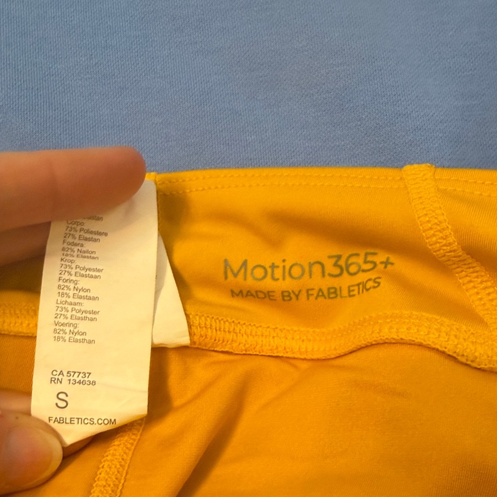 Fabletics Yellow Motion365+ Activewear Leggings W… - image 2